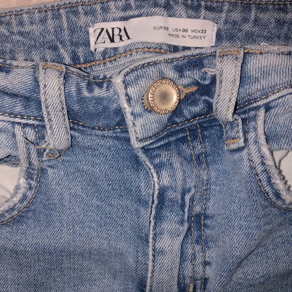 New Zara Skinny Jean with Distressed Ends. Only worn once. - Picture 3 of 3